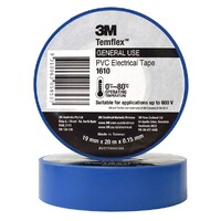 3M 3M1610-BL | Vinyl Electrical Insulation Tape Blue 19mm x 0.15mm x 20m | Single Buy