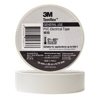 3M 3M1610-WH | Vinyl Electrical Insulation Tape White 19mm x 0.15mm x 20m | Single Buy