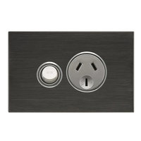 CLIPSAL SATURN 4015-HB | 10A Single Power Point | Horizon Black