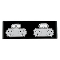 CLIPSAL SATURN 4025H2-EB | 10A  4 Gang Power Point | Espresso Black