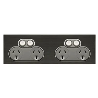 CLIPSAL SATURN 4025H2-HB |  10A  4 Gang Power Point | Horizon Black