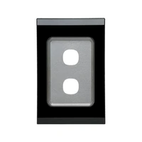 CLIPSAL SATURN 4032VHEB | 2 Gang 30 Series Grid And Surround (Espresso Black)