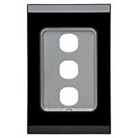 CLIPSAL SATURN 4033VHEB | 3 Gang 30 Series Grid And Surround (Espresso Black) 4033VH