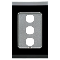 CLIPSAL SATURN 4033VHEB | 3 Gang 30 Series Grid And Surround (Espresso Black)