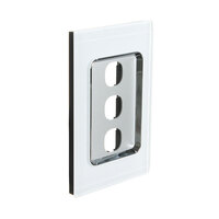CLIPSAL SATURN 4033VHPW | 3 Gang 30 Series Grid And Surround (Pure White)