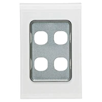 CLIPSAL SATURN 4034VHPW | 4 Gang 30 Series Grid And Surround (Pure White)