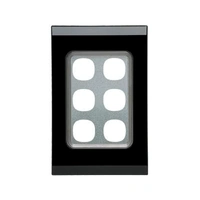 CLIPSAL SATURN 4036VHEB | 6 Gang 30 Series Grid And Surround (Espresso Black)