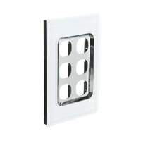 CLIPSAL SATURN 4036VHPW | 6 Gang 30 Series Grid And Surround (Pure White)