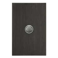 CLIPSAL SATURN 4061PBL-HB |1 Gang Pushbutton LED Switch | Horizon Black