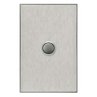 CLIPSAL SATURN 4061PBL-HS | 1 Gang Pushbutton LED Switch | Horizon Silver
