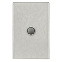 CLIPSAL SATURN 4061PBL-HS | 1 Gang Pushbutton LED Switch | Horizon Silver