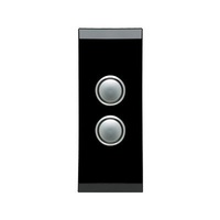 CLIPSAL SATURN 4062ALEB | 2 Gang Pushbutton LED Architrave Switch (Espresso Black) 4062AL