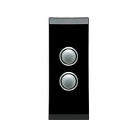 CLIPSAL SATURN 4062AL-EB | 2 Gang Pushbutton LED Architrave Switch | Espresso Black