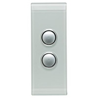 CLIPSAL SATURN 4062AL-OM | 2 Gang Pushbutton LED Architrave Switch | Ocean Mist