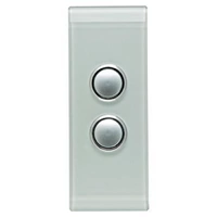 CLIPSAL SATURN 4062AL-OM | 2 Gang Pushbutton LED Architrave Switch | Ocean Mist