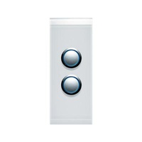CLIPSAL SATURN 4062AL-PW | 2 Gang Pushbutton LED Architrave Switch | Pure White