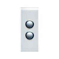CLIPSAL SATURN 4062AL-PW | 2 Gang Pushbutton LED Architrave Switch | Pure White