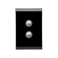 CLIPSAL SATURN 4062VHEB | 2 Gang 60 Series Grid And Surround (Espresso Black) 4062VH