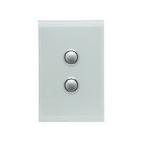 CLIPSAL SATURN 4062VH-OM | 2 Gang 60 Series Grid And Surround | Ocean Mist