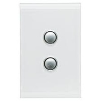 CLIPSAL SATURN 4062VH-PW | 2 Gang 60 Series Grid And Surround | Pure White