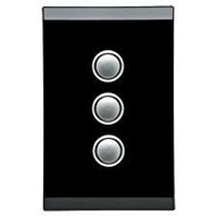 CLIPSAL SATURN 4063VH-EB | 3 Gang 60 Series Grid And Surround | Espresso Black
