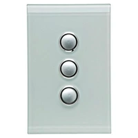 CLIPSAL SATURN 4063VH-OM | 3 Gang 60 Series Grid And Surround | Ocean Mist