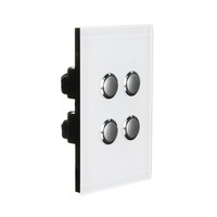 CLIPSAL SATURN 4064PBL-PW | 4 Gang Pushbutton LED Switch | Pure White