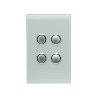 CLIPSAL SATURN 4064VH-OM | 4 Gang 60 Series Grid And Surround | Ocean Mist