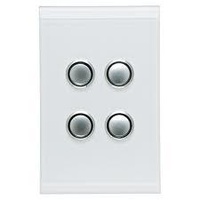 CLIPSAL SATURN 4064VH-PW | 4 Gang 60 Series Grid And Surround | Pure White