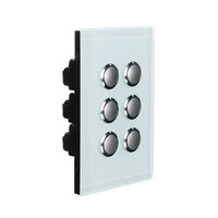 CLIPSAL SATURN 4066PBL-OM | 6 Gang Pushbutton LED Switch | Ocean Mist