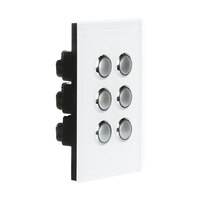 CLIPSAL SATURN 4066PBL-PW | 6 Gang Pushbutton LED Switch | Pure White