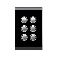 CLIPSAL SATURN 4066VH-EB | 6 Gang 60 Series Grid And Surround | Espresso Black