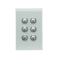 CLIPSAL SATURN 4066VH-OM | 6 Gang 60 Series Grid And Surround | Ocean Mist