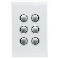 CLIPSAL SATURN 4066VH-PW | 6 Gang 60 Series Grid And Surround | Pure White