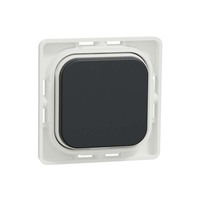 Clipsal Iconic 40APB-XB | Black Dolly Push Button Blank | Single Buy