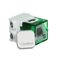 Clipsal Iconic 40MD20COOK-VW | Double Pole Switch Mechanism 1-Way 20AX | Marked "Cooker"