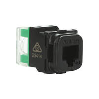 Clipsal 40RJ45SMA6AC-BK | Actassi Connector RJ45 CAT6A Unshielded | Black