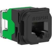 Clipsal Iconic 40RJ45SMA6C-BK | RJ45 Socket Cat 6 Mechanism Black
