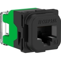 Clipsal Iconic 40RJ45SMA6C-BK | RJ45 Socket Cat 6 Mechanism Black