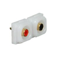 Clipsal Iconic 40SPK/2-TN | Audio Connector RCA Pair | Red & Black