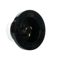 Clipsal 435A-BK | Standard Series Socket Inlet 3 Pin 10 Amp 250V | Black