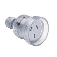 CLIPSAL 438XHDTR | Rewireable Cord Extension 10Amp PVC Socket Heavy Duty (Transparent) 438XHD