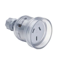 CLIPSAL 438XHDTR | Rewireable Cord Extension 10Amp PVC Socket Heavy Duty (Transparent) 438XHD