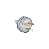 Clipsal 439SY | 3 Pin Plug Top Suit F8 0.75mm Flat Cable Safety Shield (Transparent)