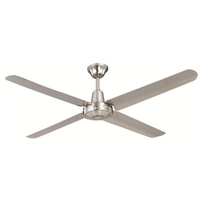 HUNTER PACIFIC 443 Typhoon Mach 2 Ceiling Fan | 1300mm 4 Blade Brushed Chrome (CLEARANCE 2 ONLY)