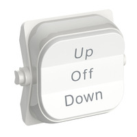 Clipsal Iconic 49MLBLUOD-VW | 3-Position Up-Off-Down Dolly Rocker | Vivid White | Single Buy