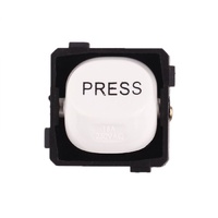 Press Mechanism 16Amp 250v | Momentary Push Down | suits 30 series plates | White
