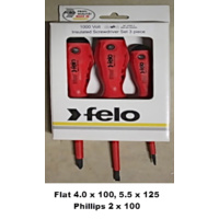 Felo 51393114 3 Piece 1000V Insulated Screwdriver Set
