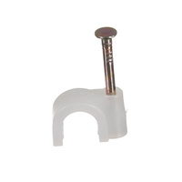 Clipsal 564M6 | 6mm Cable Clip Round | White | 100 Pack