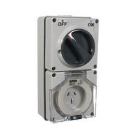 Clipsal 56C315-GY | 3 Pin 15Amp Switched Socket Outlet IP66 | 56 Series